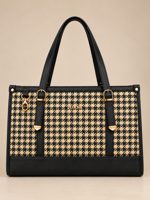 Houndstooth Office Bag