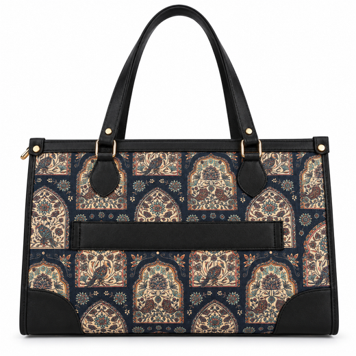 LUXMI Floral Brocade Office Tote Bag