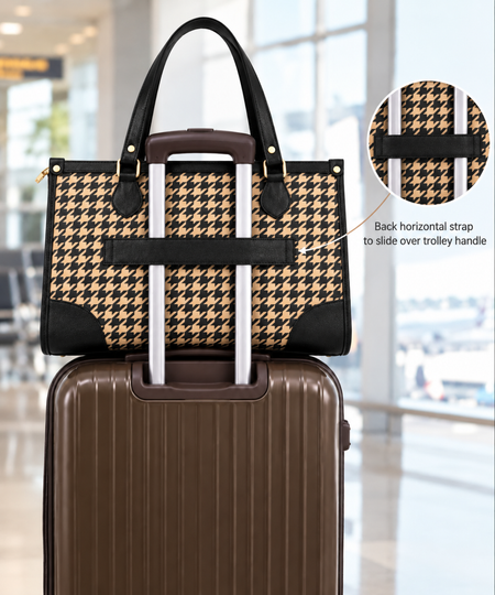 Houndstooth Office Bag