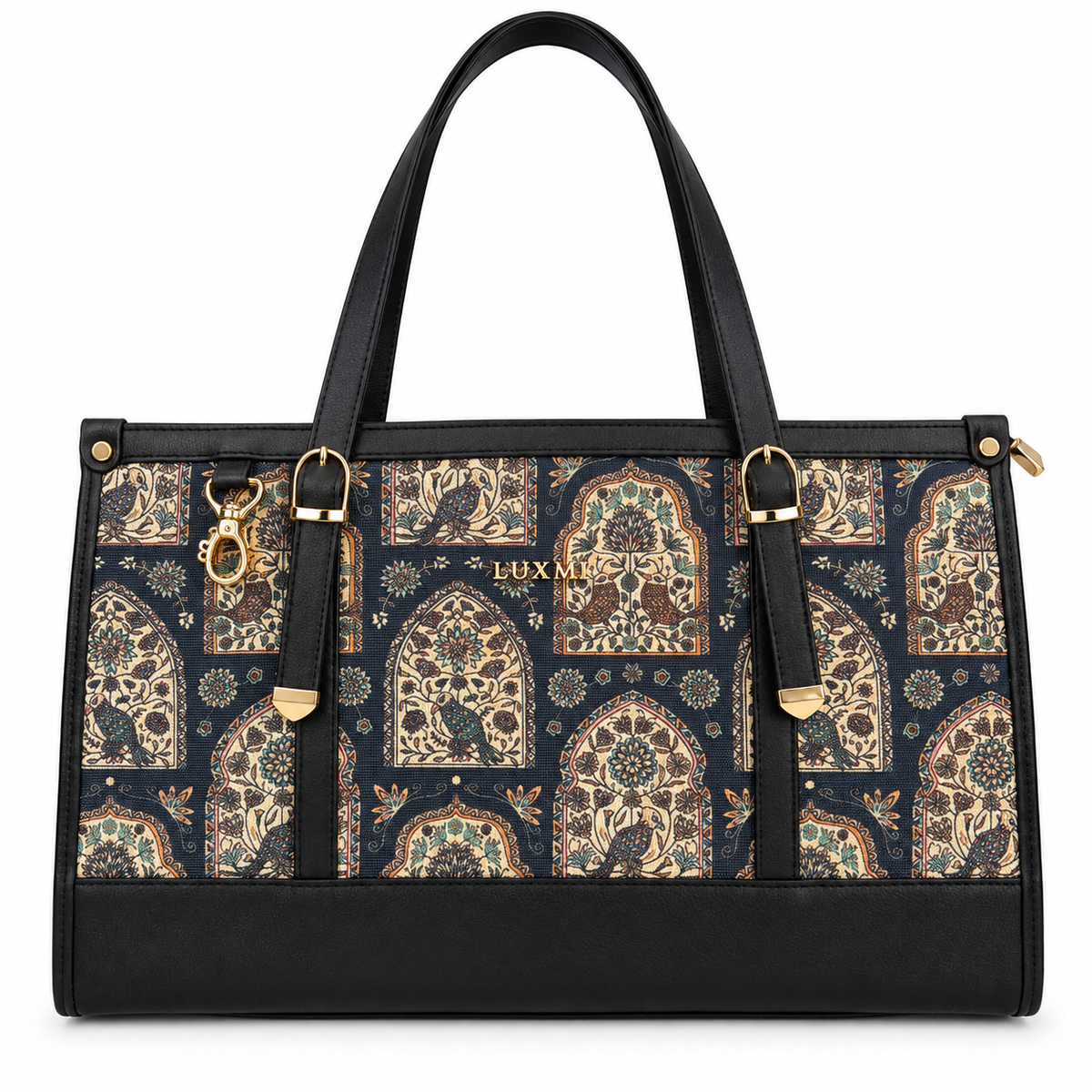 LUXMI Floral Brocade Office Tote Bag