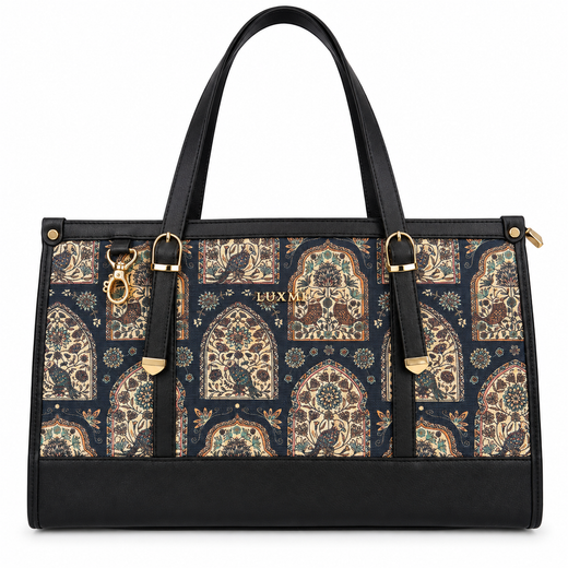 LUXMI Floral Brocade Office Tote Bag