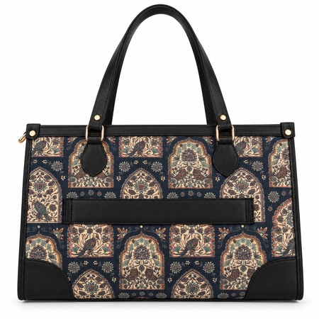LUXMI Floral Brocade Office Tote Bag